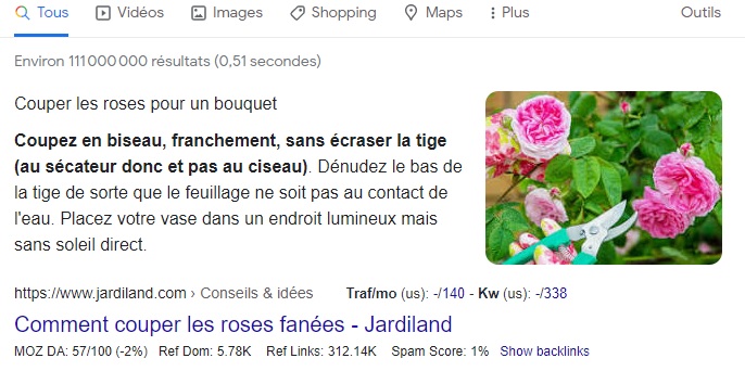 Position 0 sur Google